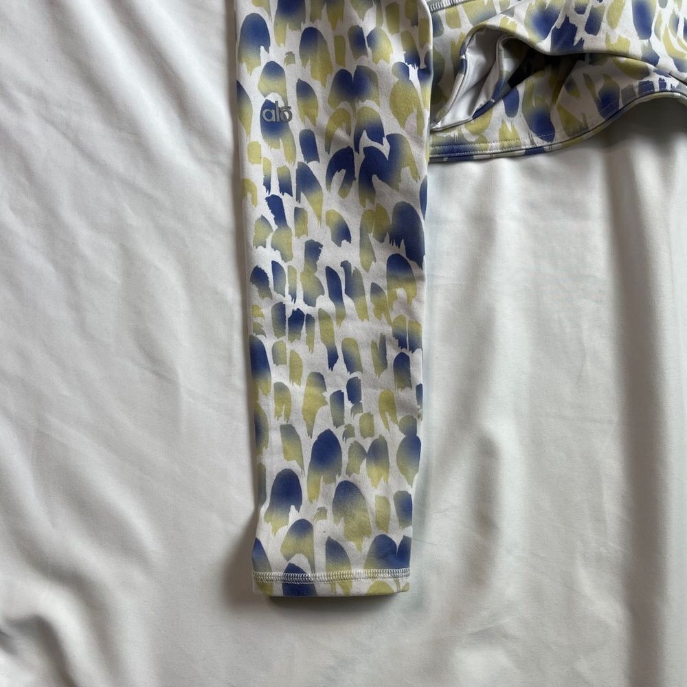 ALO Yoga airbrush legging cheetah Small blue yello - Picture 9 of 9